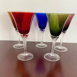 Vintage Color Liquor Glasses